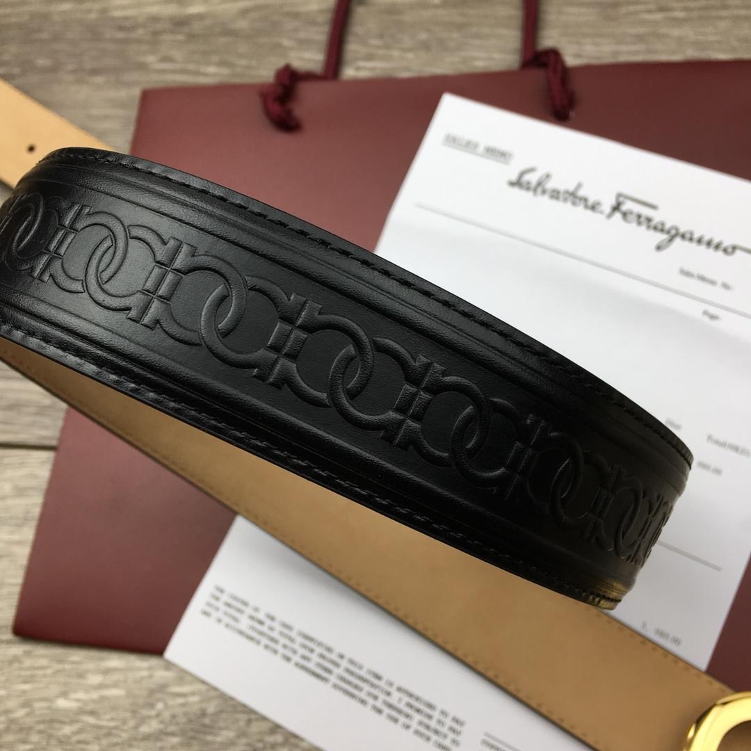 Shiny Ferragamo Gold buckle belt ASS02189