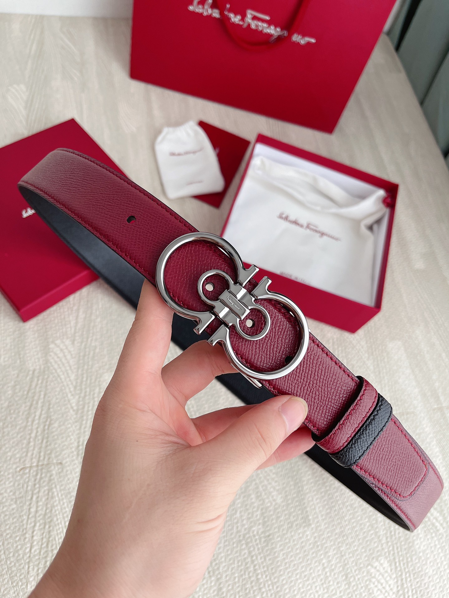 Salvatore Ferragamo Belt in Red