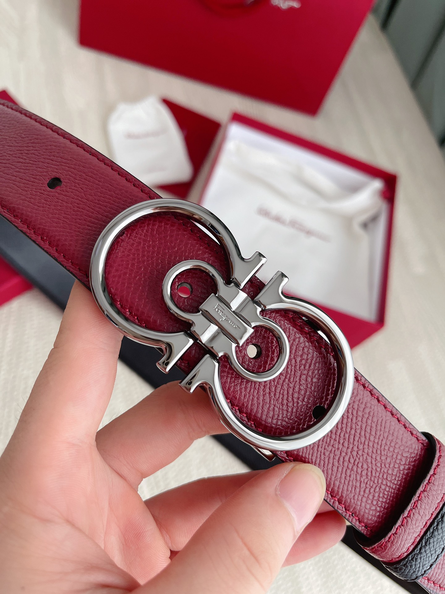 Salvatore Ferragamo Belt in Red