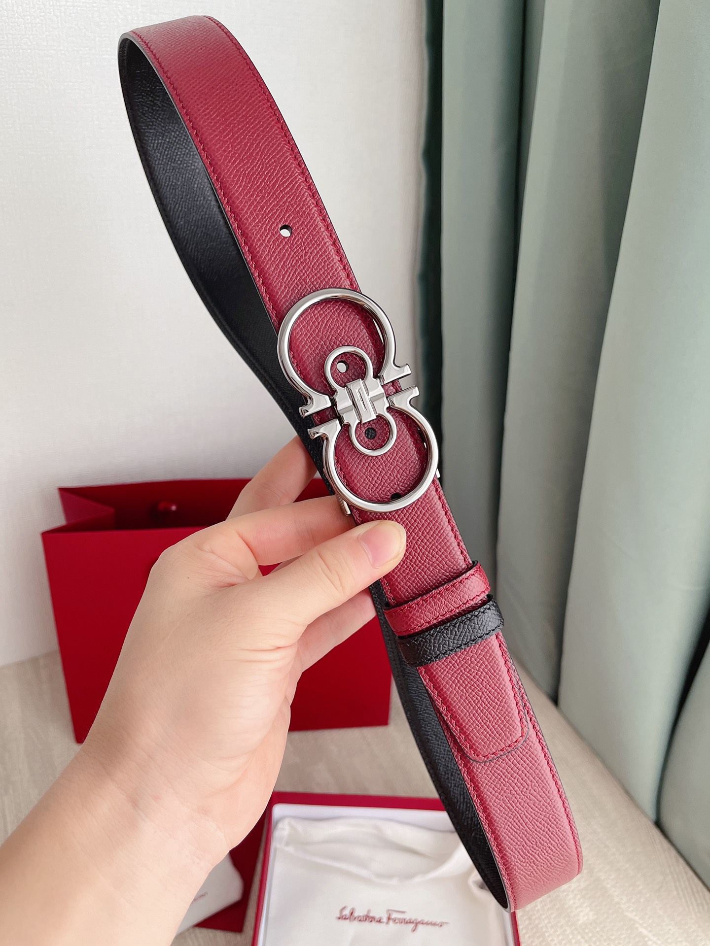 Salvatore Ferragamo Belt in Red