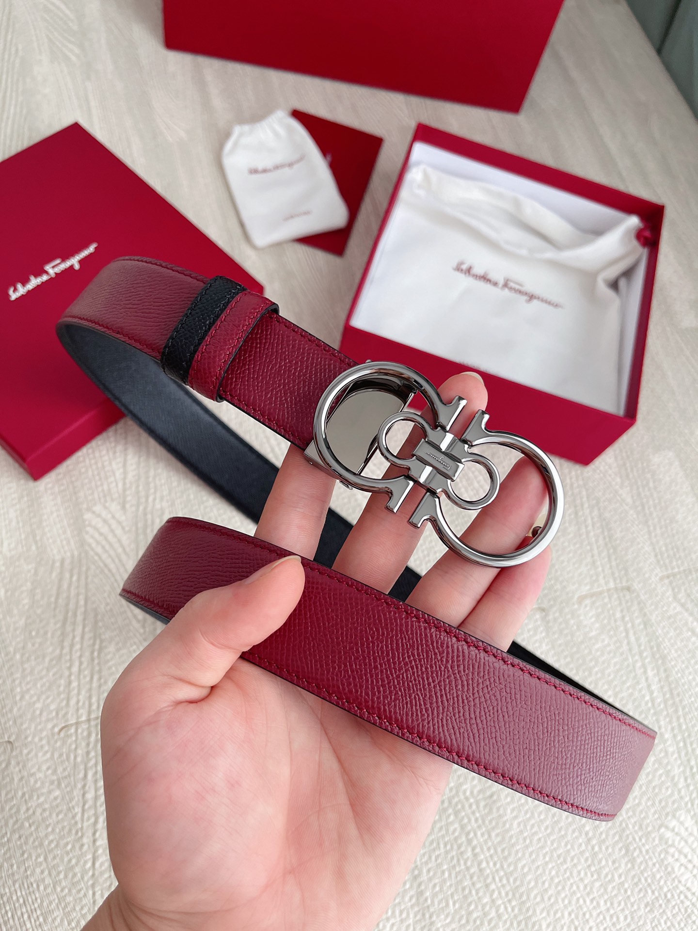 Salvatore Ferragamo Belt in Red