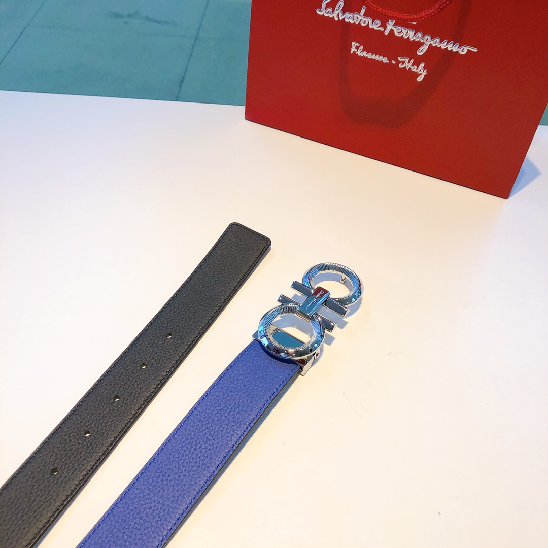 Salvatore Ferragamo Belt in Blue