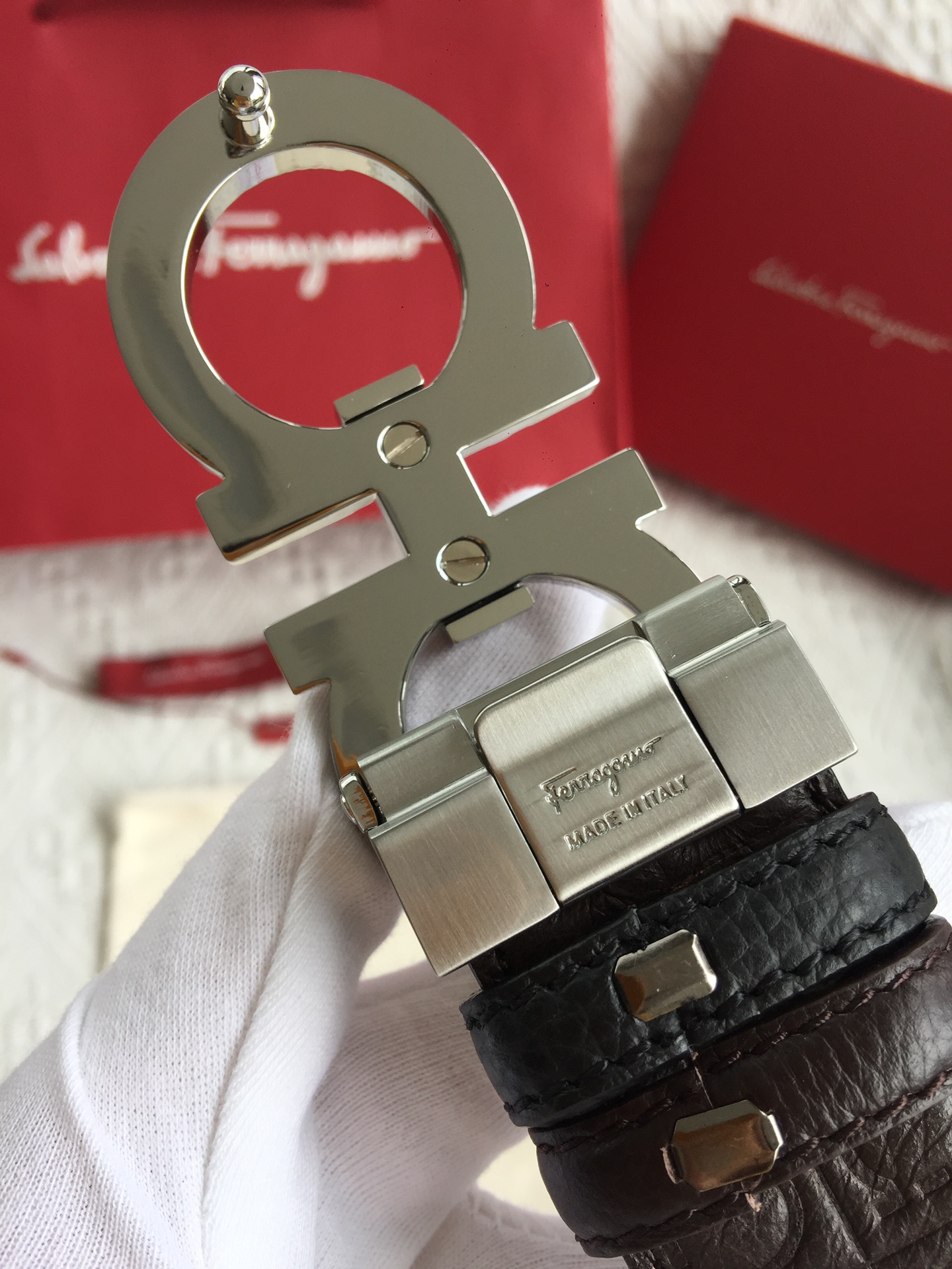 Salvatore Ferragamo Belt in Black