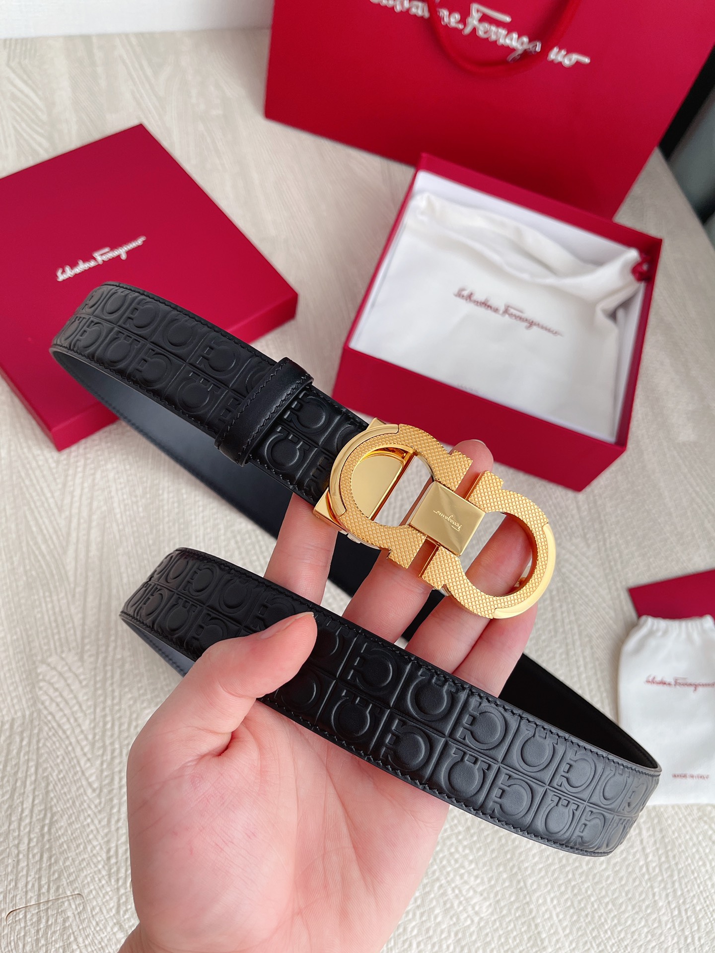 Salvatore Ferragamo Belt in Black