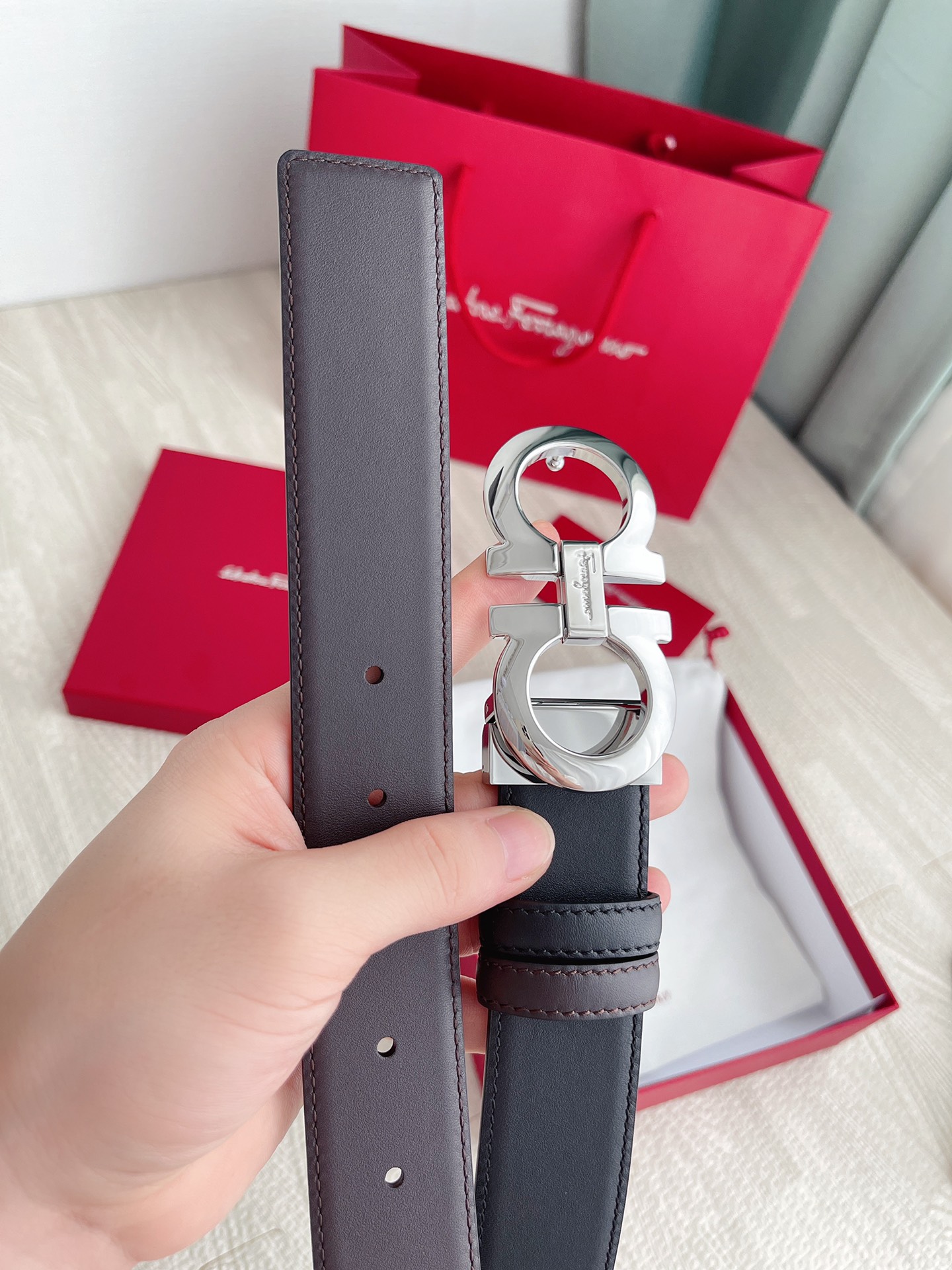 Salvatore Ferragamo Belt in Black