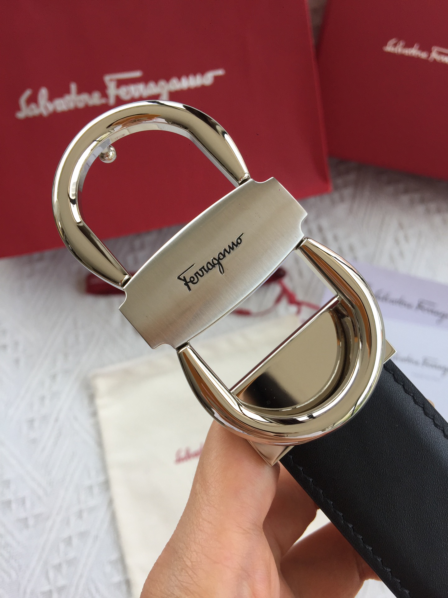 Salvatore Ferragamo Belt in Black