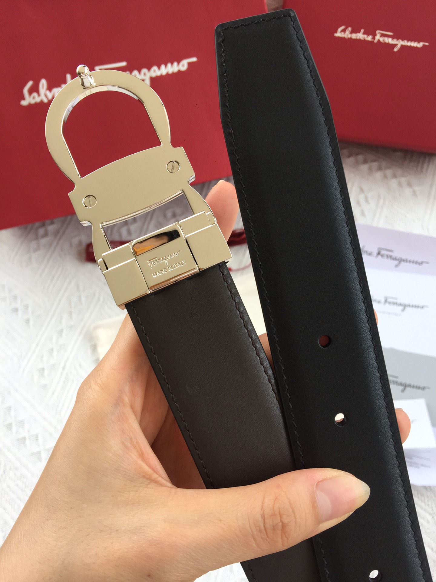 Salvatore Ferragamo Belt in Black