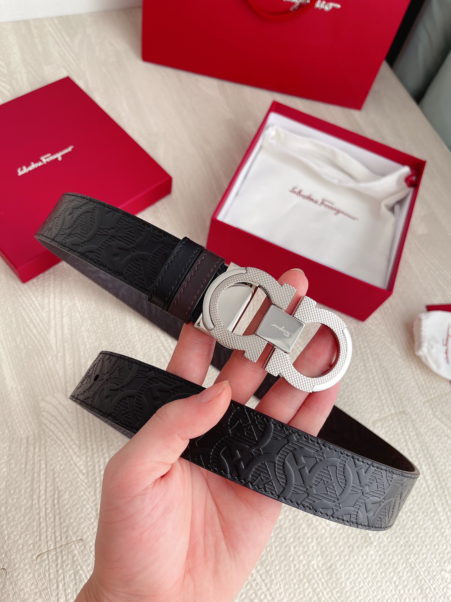 Salvatore Ferragamo Belt in Black