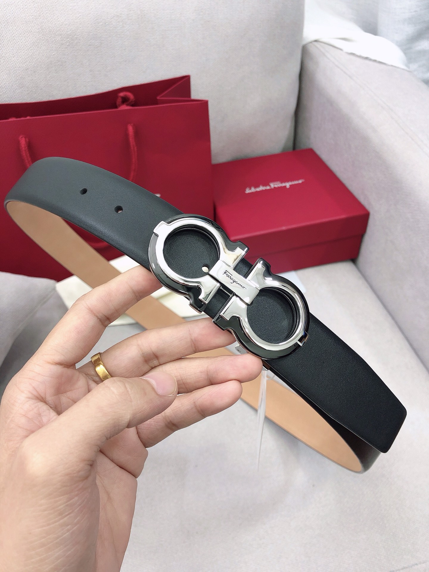 Salvatore Ferragamo Belt in Black