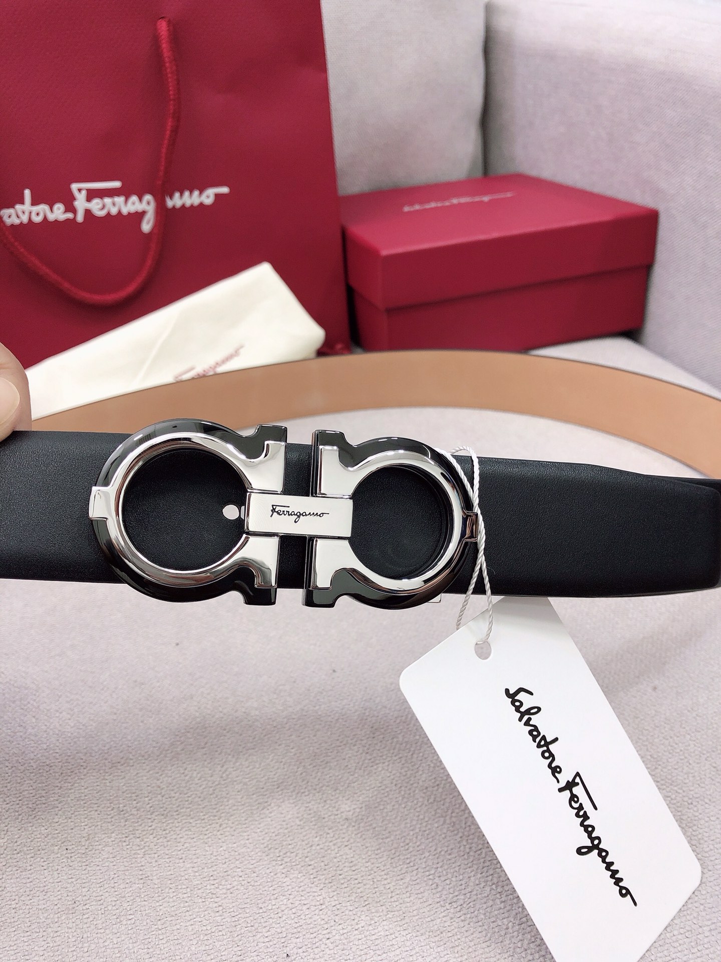 Salvatore Ferragamo Belt in Black