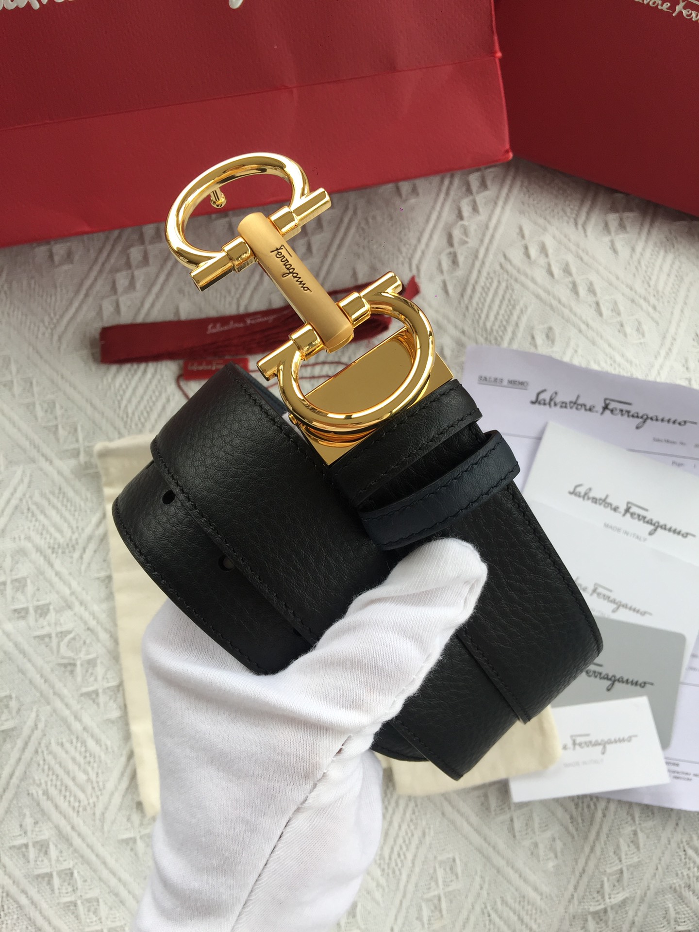 Salvatore Ferragamo Belt in Black