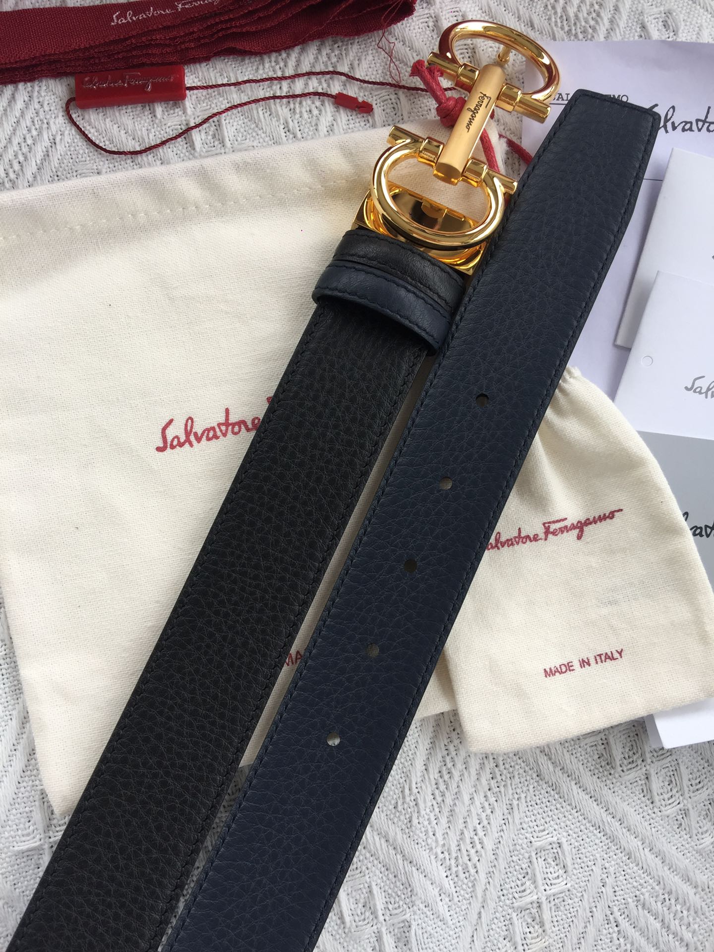 Salvatore Ferragamo Belt in Black