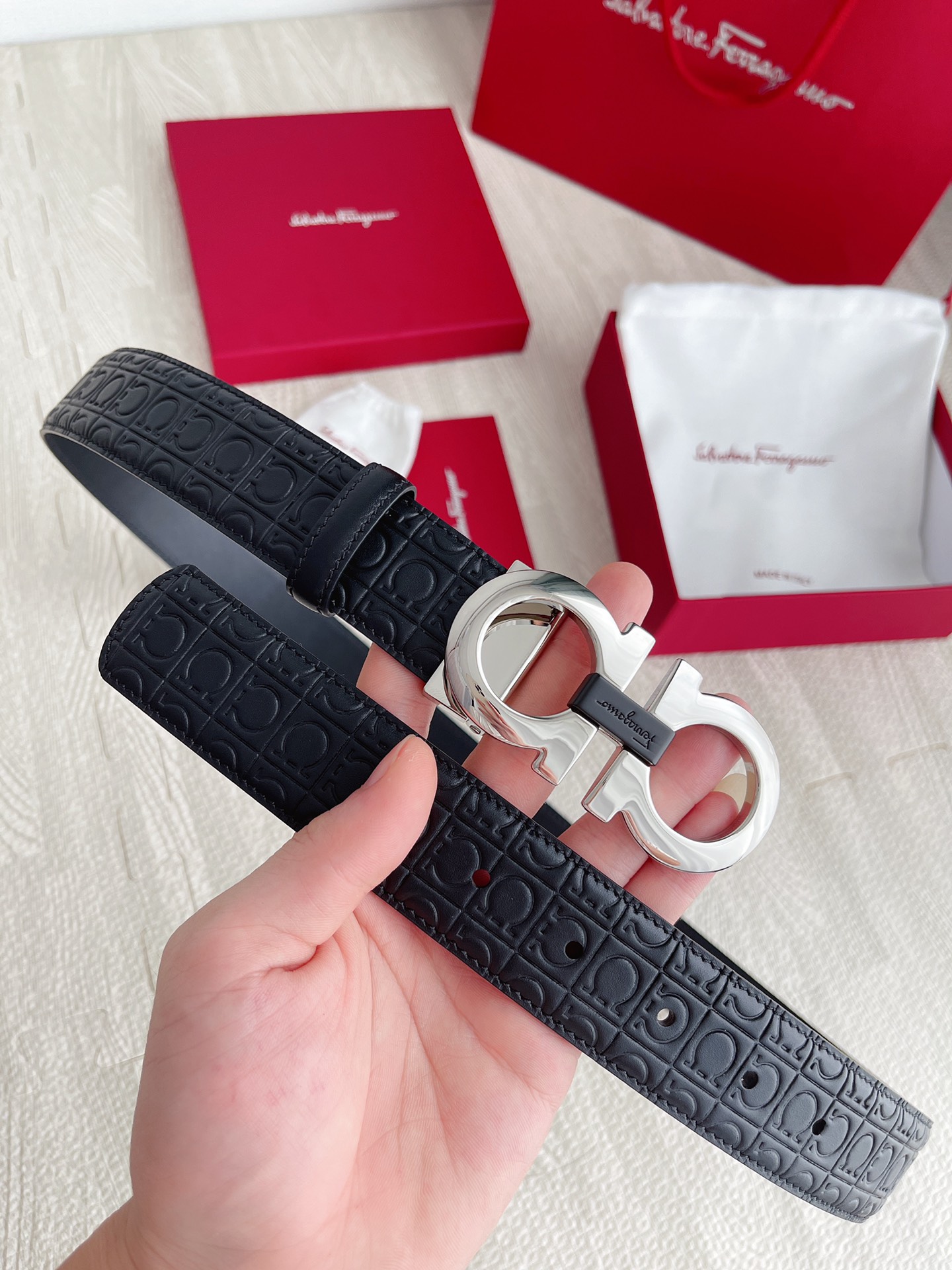 Salvatore Ferragamo Belt in Black