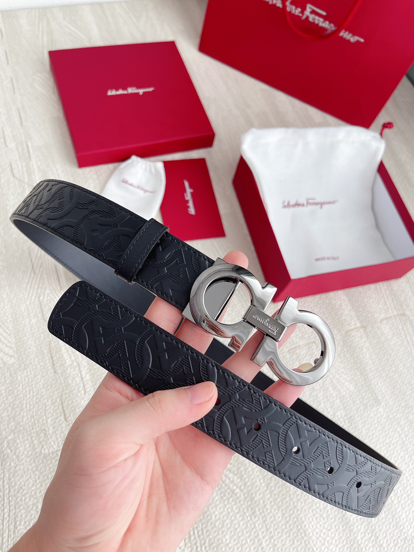 Salvatore Ferragamo Belt in Black