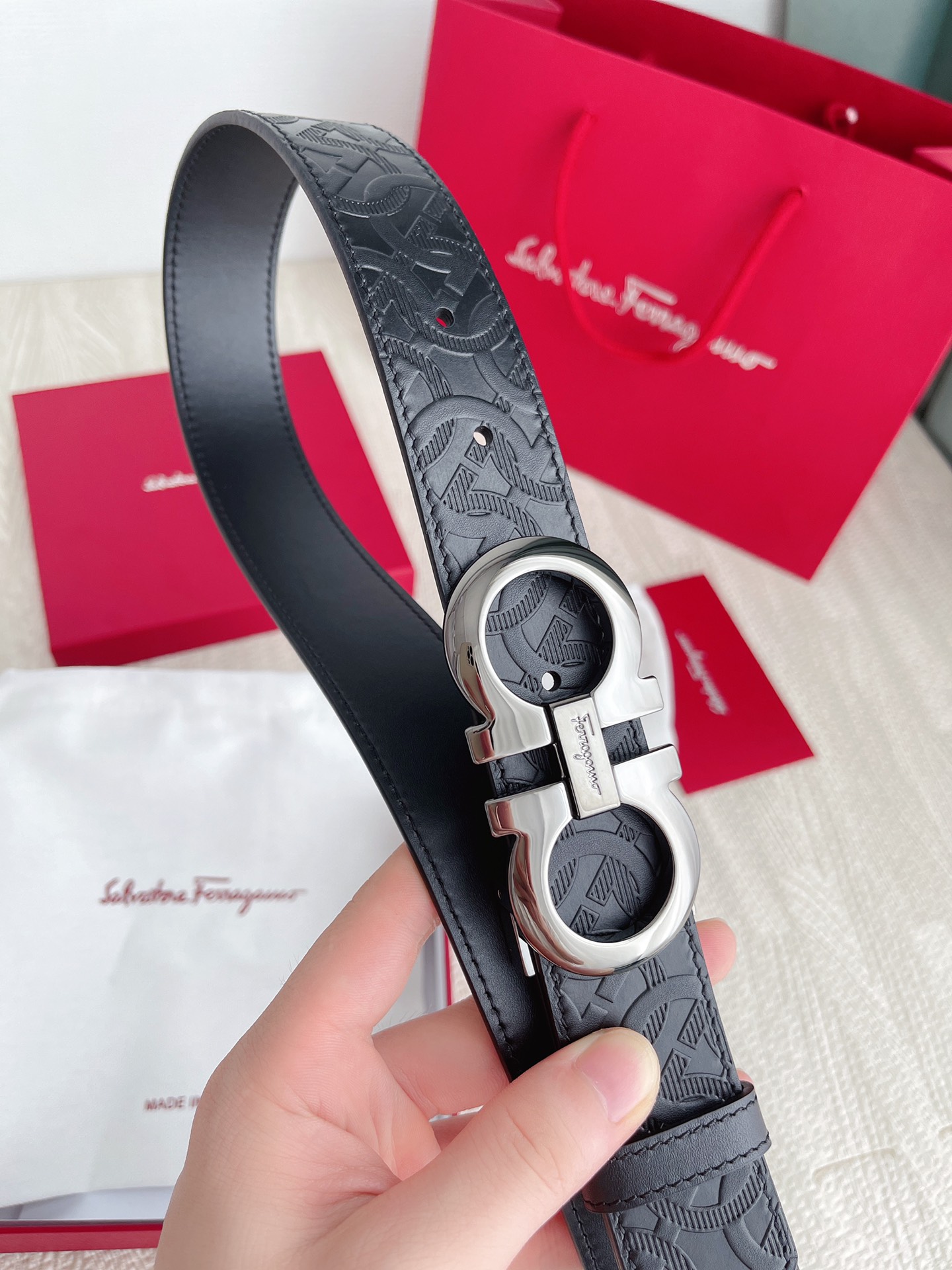 Salvatore Ferragamo Belt in Black