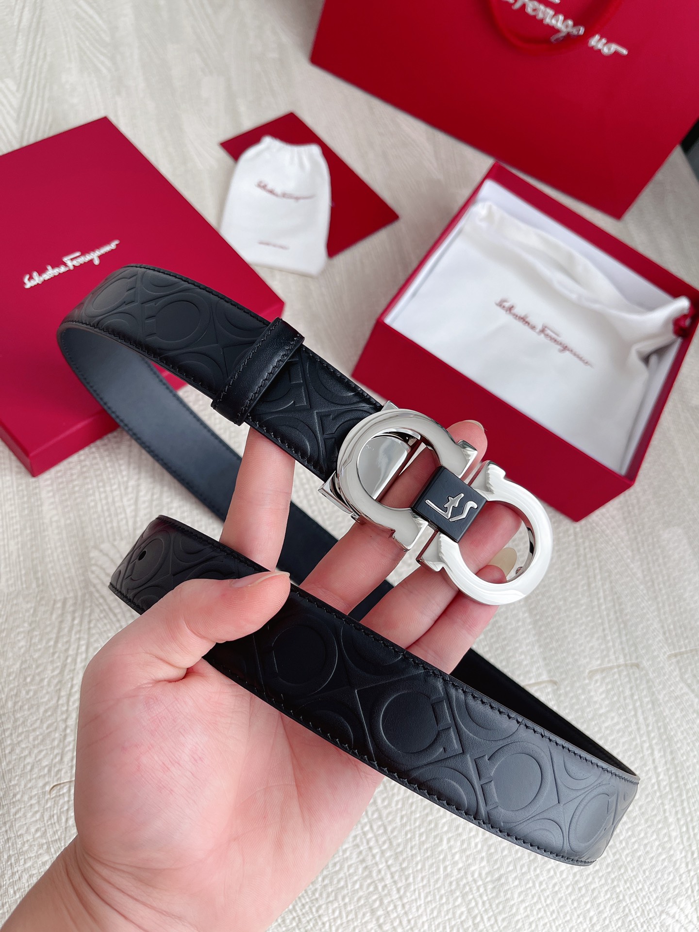 Salvatore Ferragamo Belt in Black