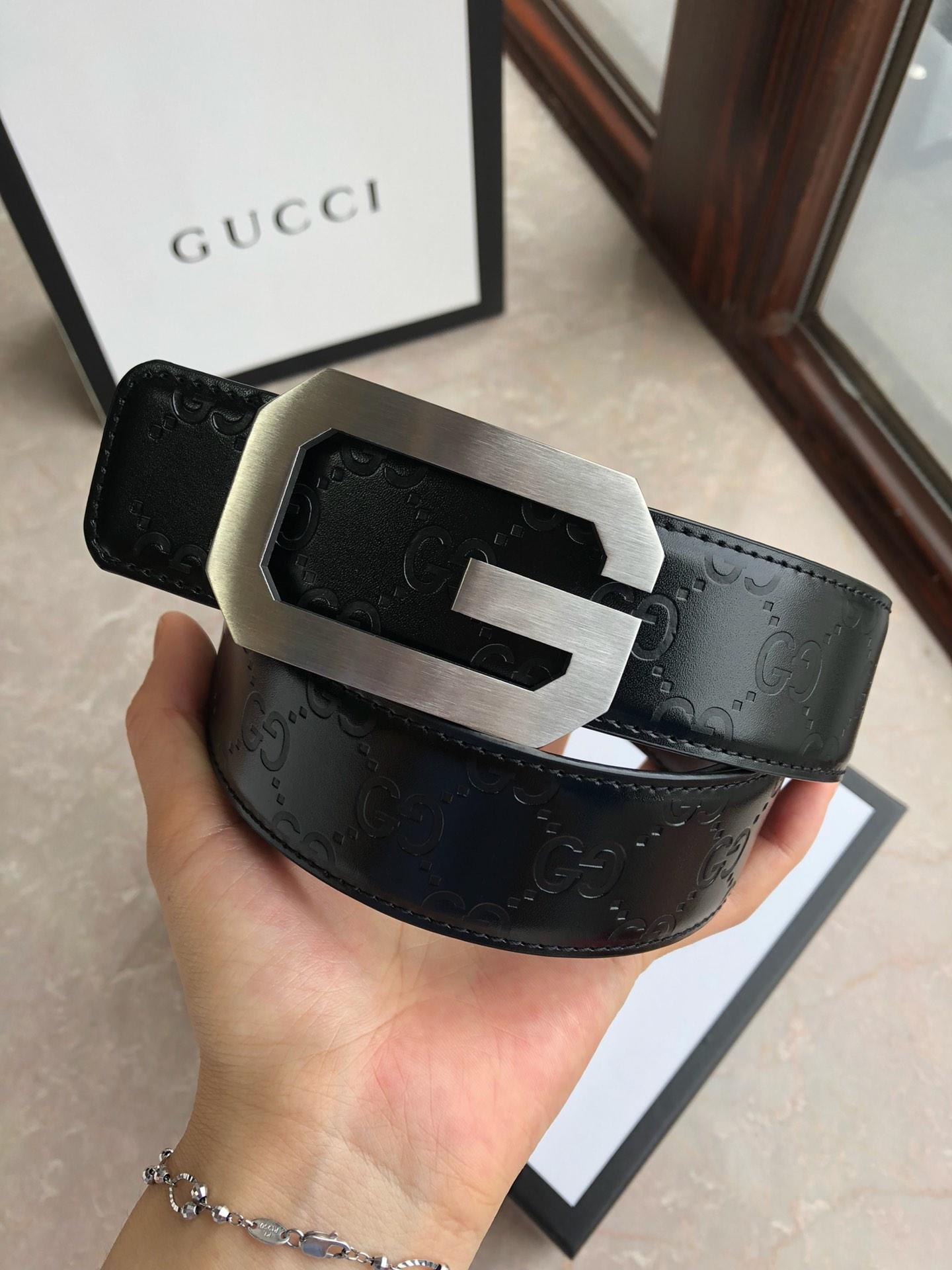 Reversible Gucci Square Belt G Silver Buckle ASS02327