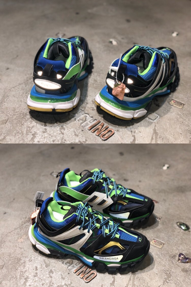 High Quality exclusive Balencia Paris Track Sneakers GREEN BLUE  best version ready to ship