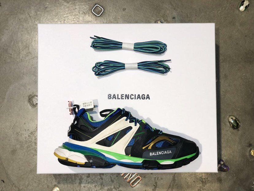 High Quality exclusive Balencia Paris Track Sneakers GREEN BLUE  best version ready to ship