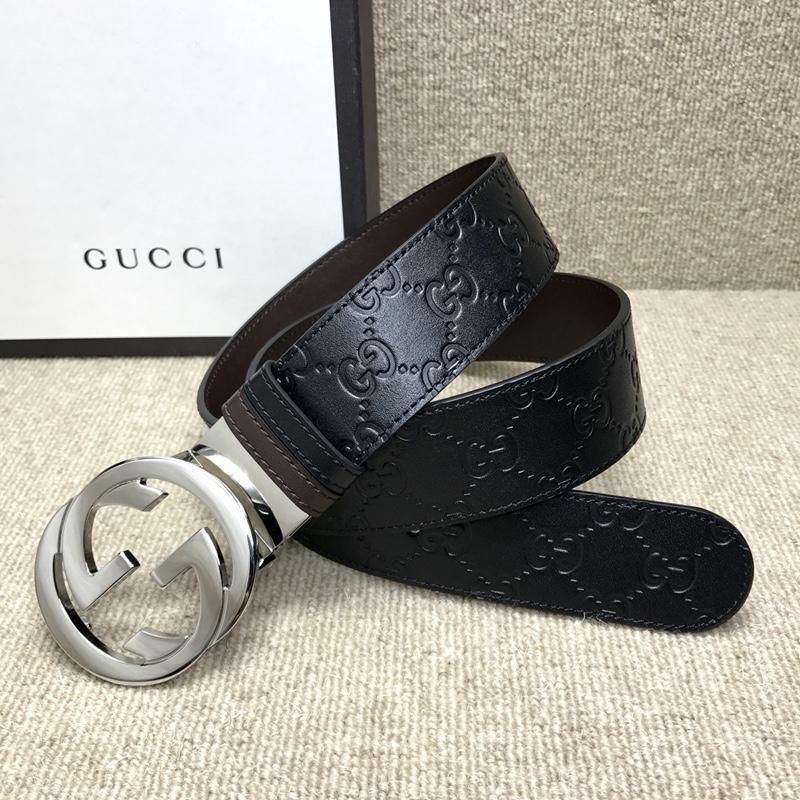 Interlocking Gucci Silver belt ASS02318