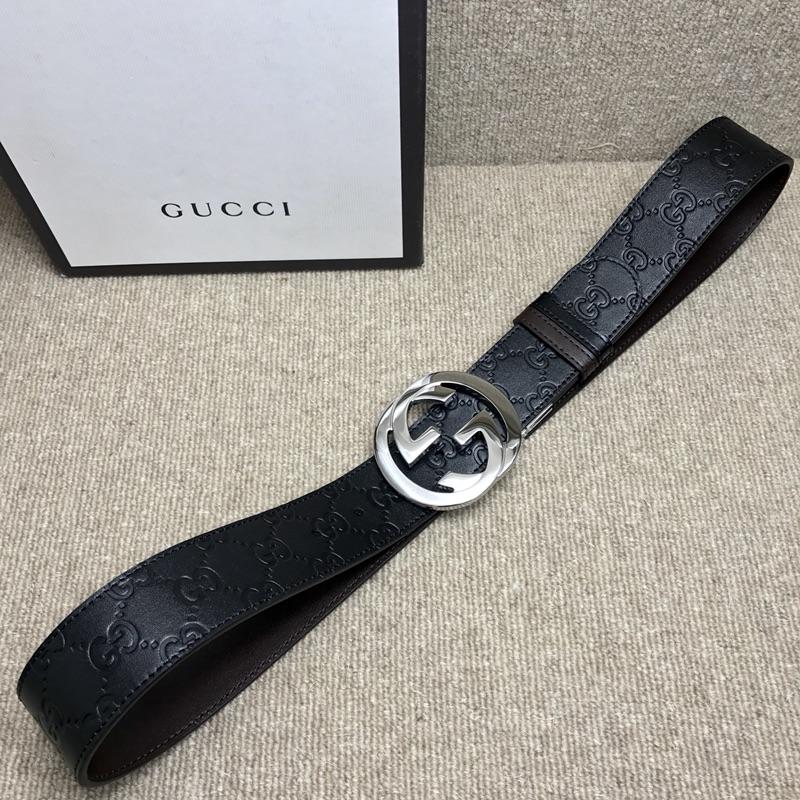 Interlocking Gucci Silver belt ASS02318