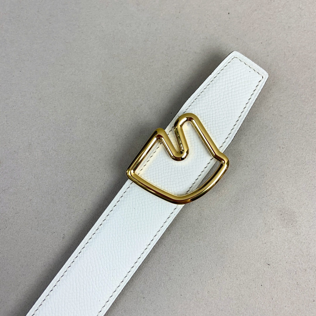 Hermes Belt in White