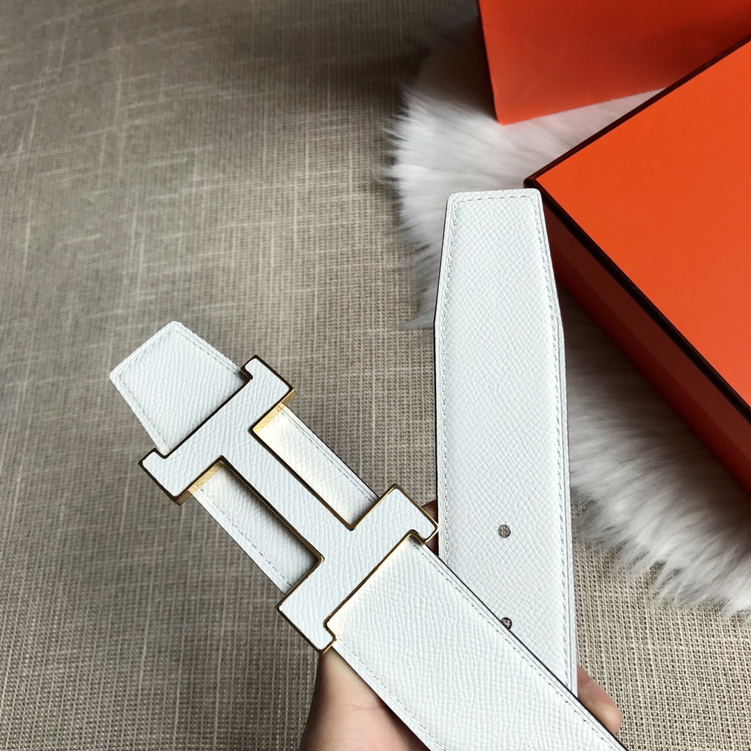 Hermes Belt in White