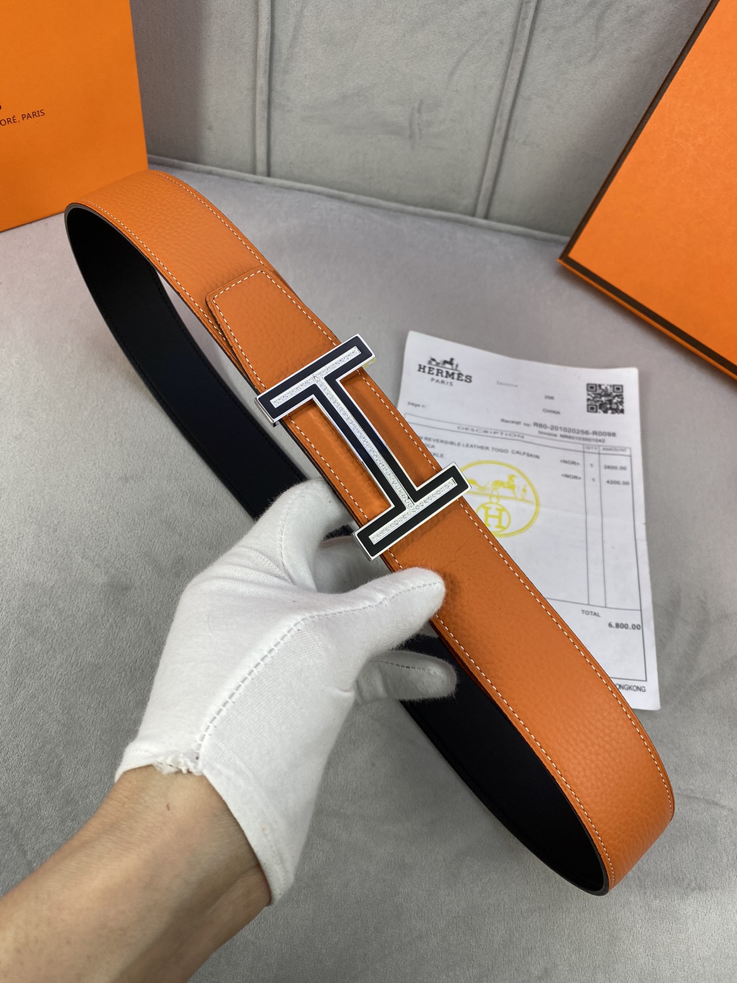 Hermes Belt in Orange