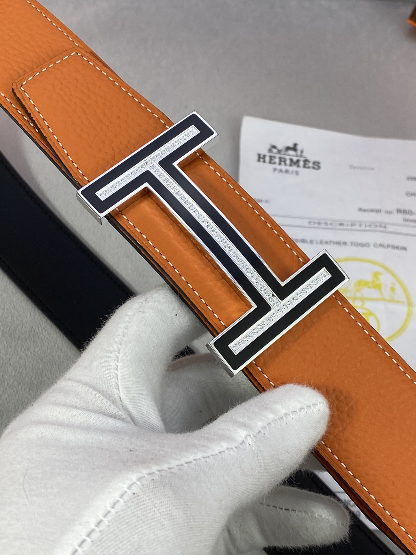 Hermes Belt in Orange