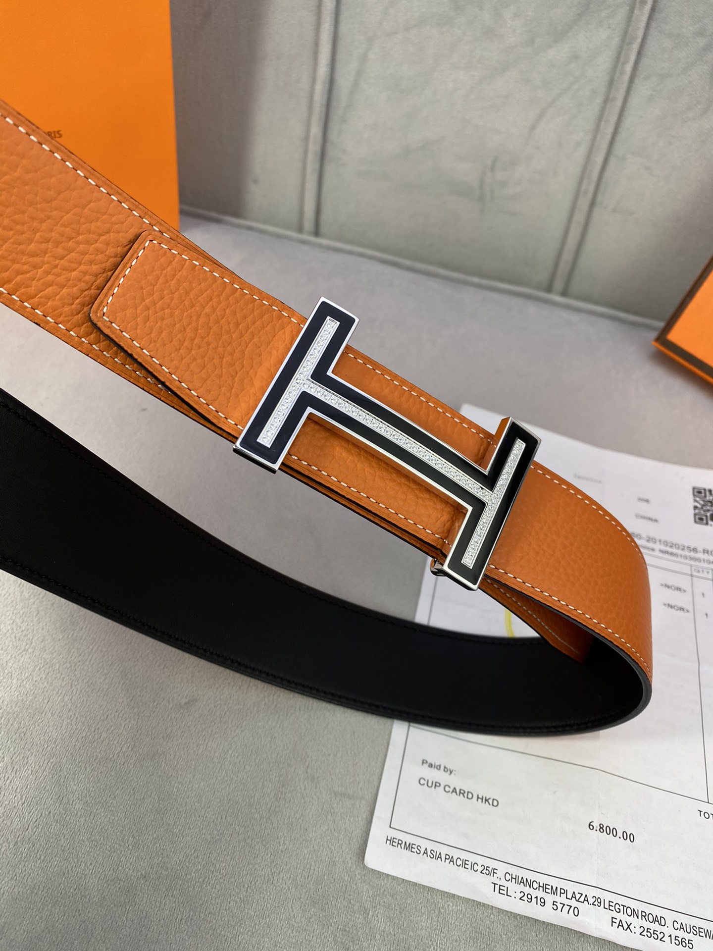 Hermes Belt in Orange