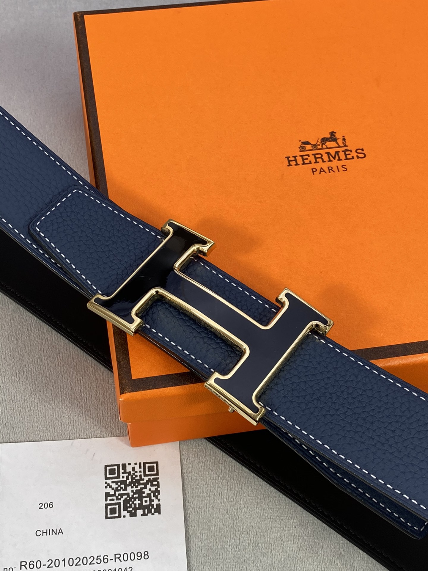 Hermes Belt in Dark blue