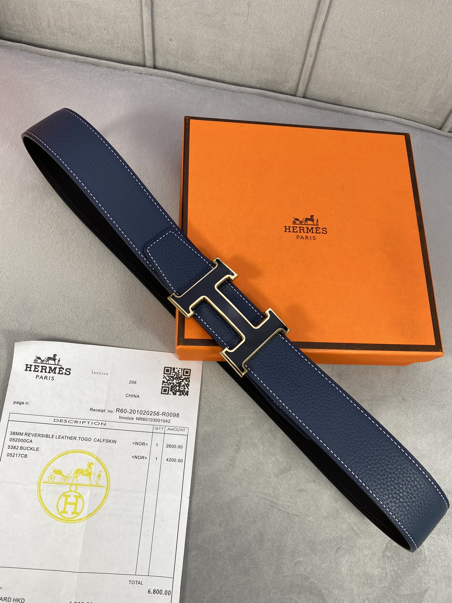 Hermes Belt in Dark blue