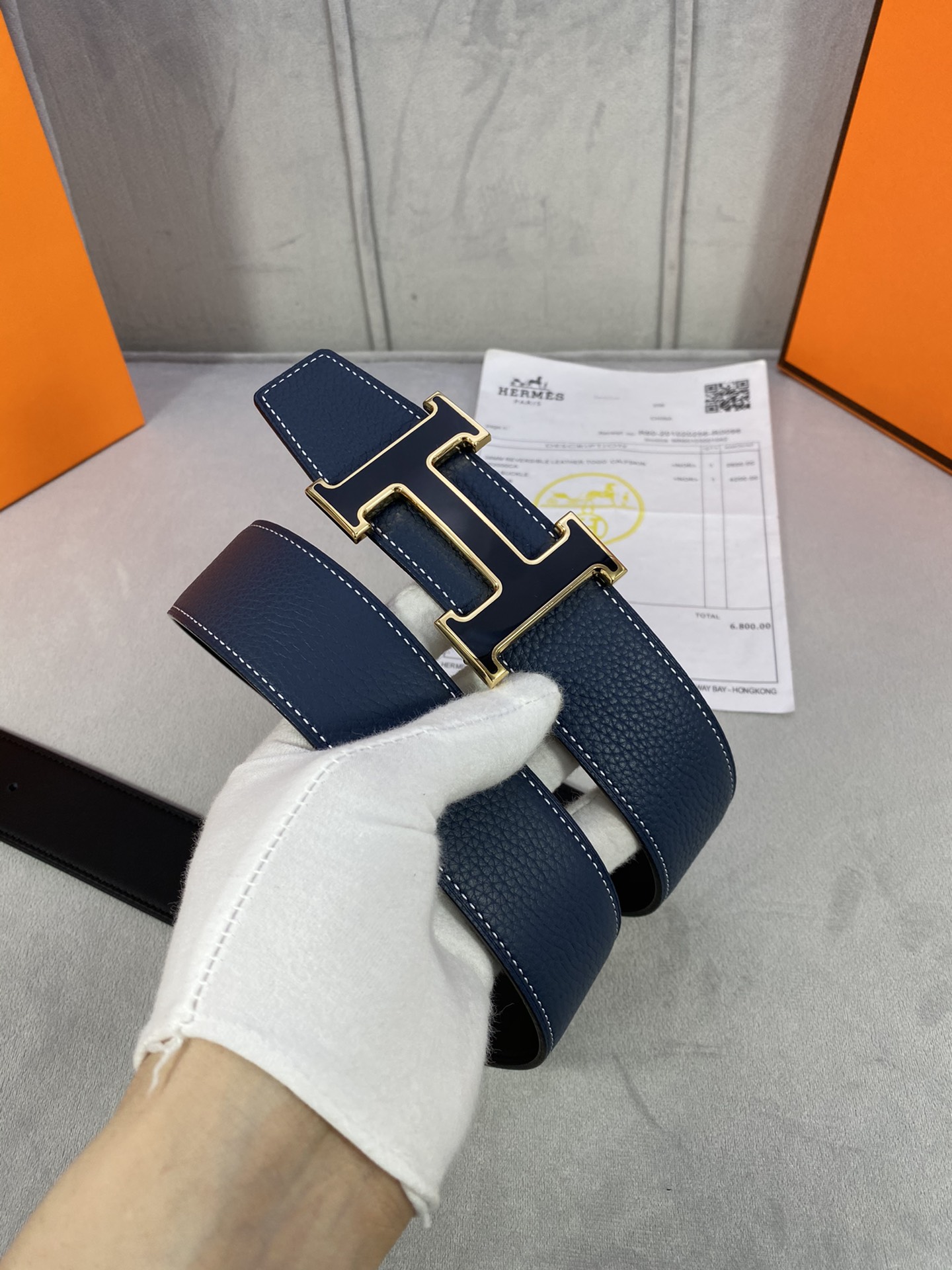 Hermes Belt in Dark blue