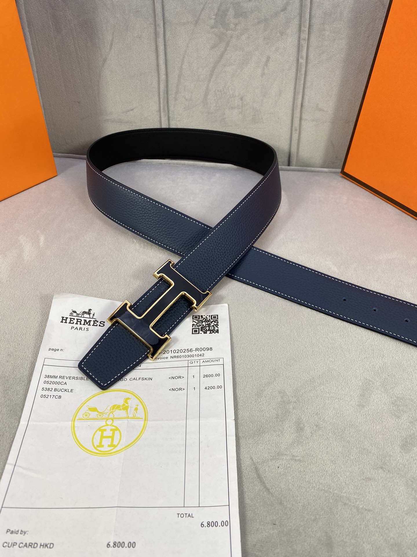 Hermes Belt in Dark blue