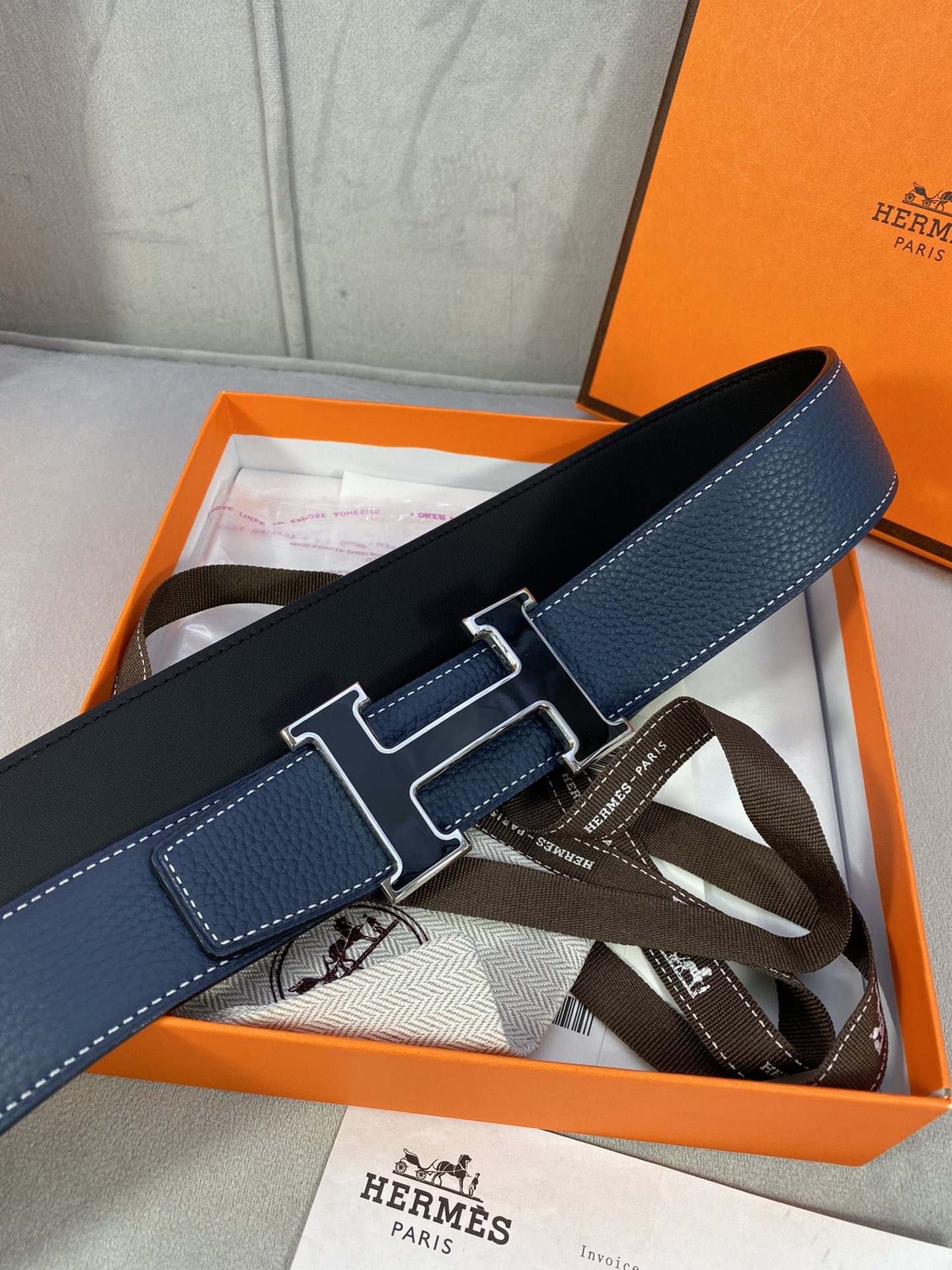 Hermes Belt in Dark blue