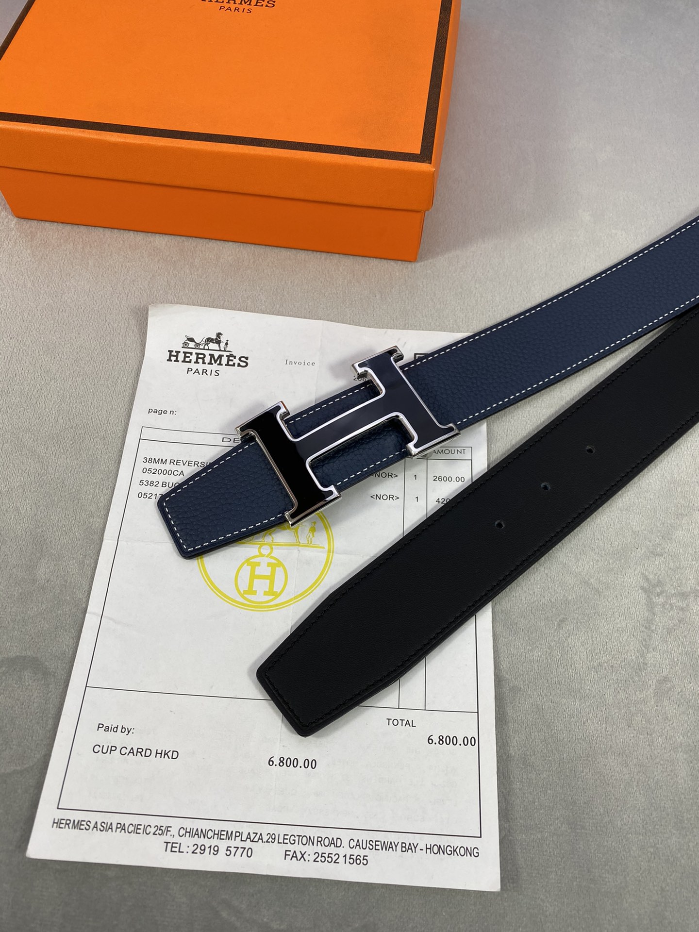 Hermes Belt in Dark blue