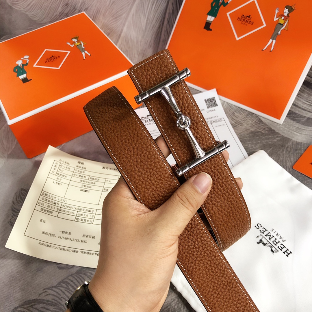 Hermes Belt in Coffee