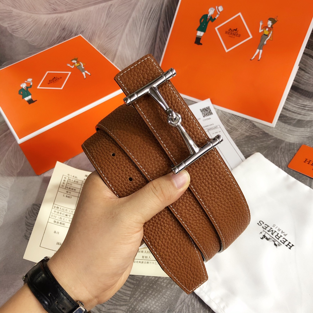 Hermes Belt in Coffee