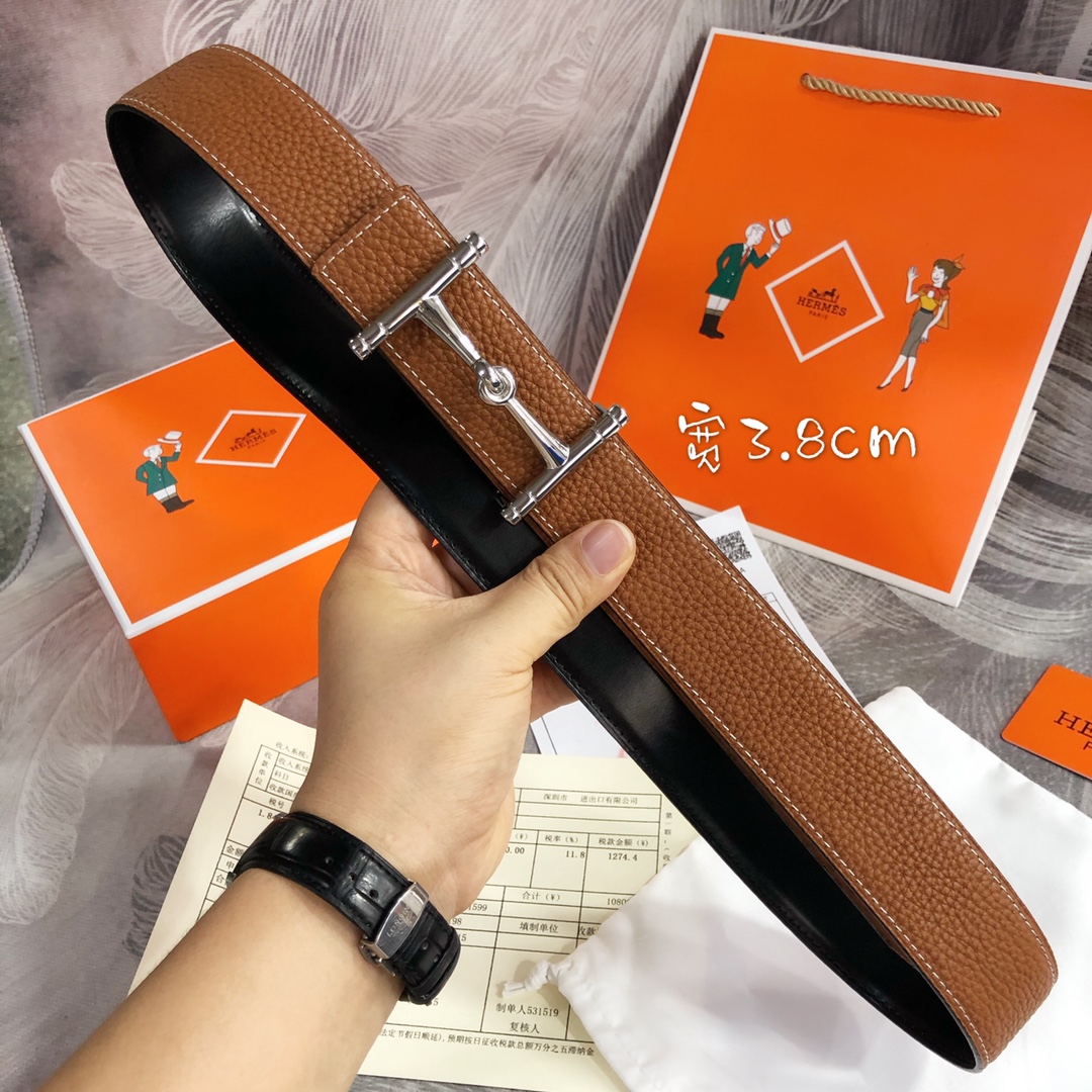 Hermes Belt in Coffee