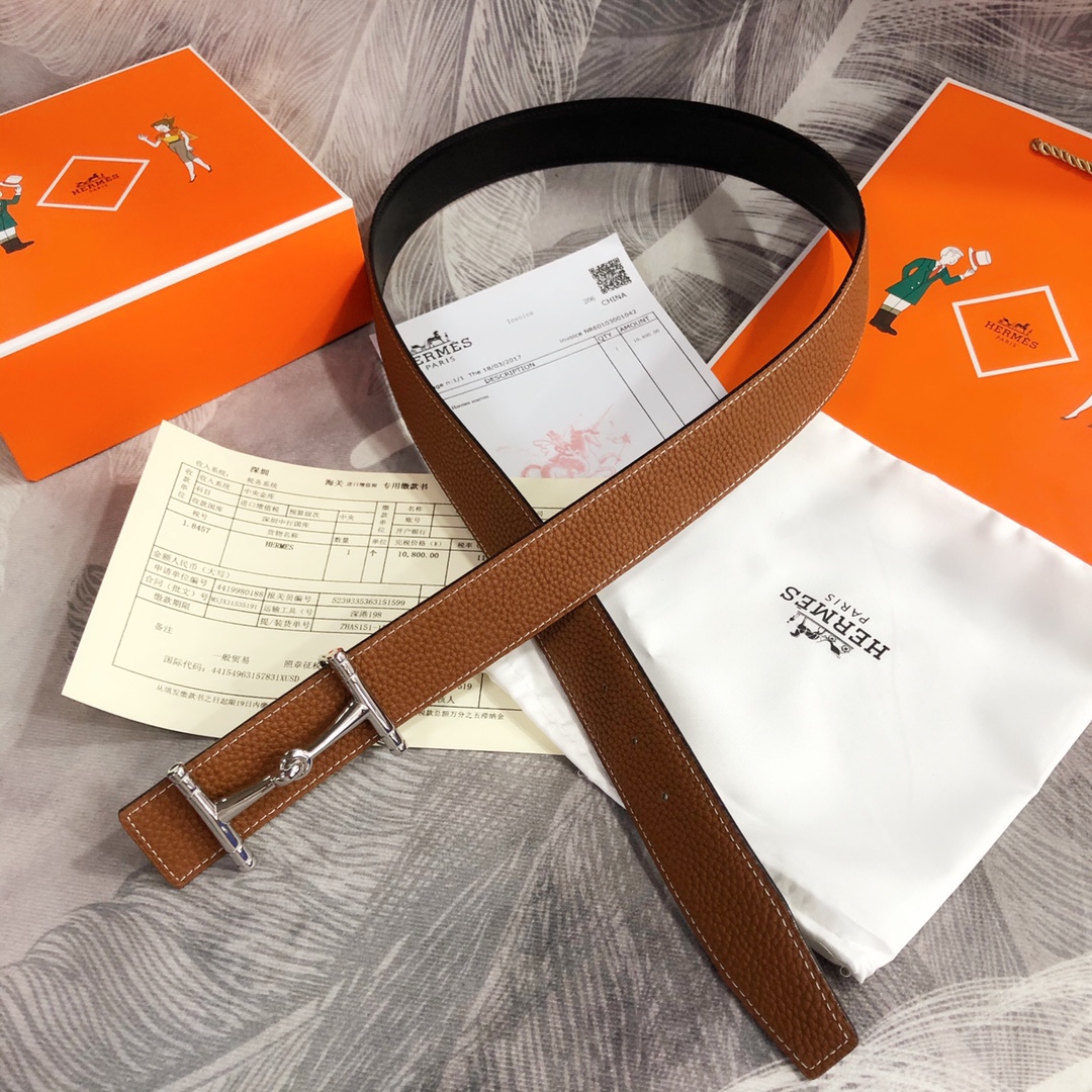 Hermes Belt in Coffee