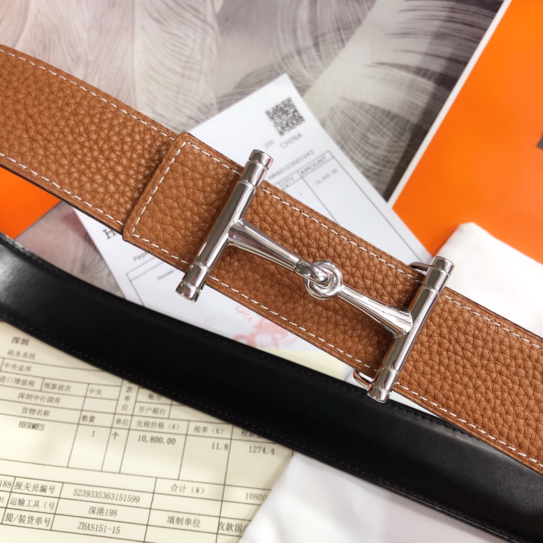 Hermes Belt in Coffee