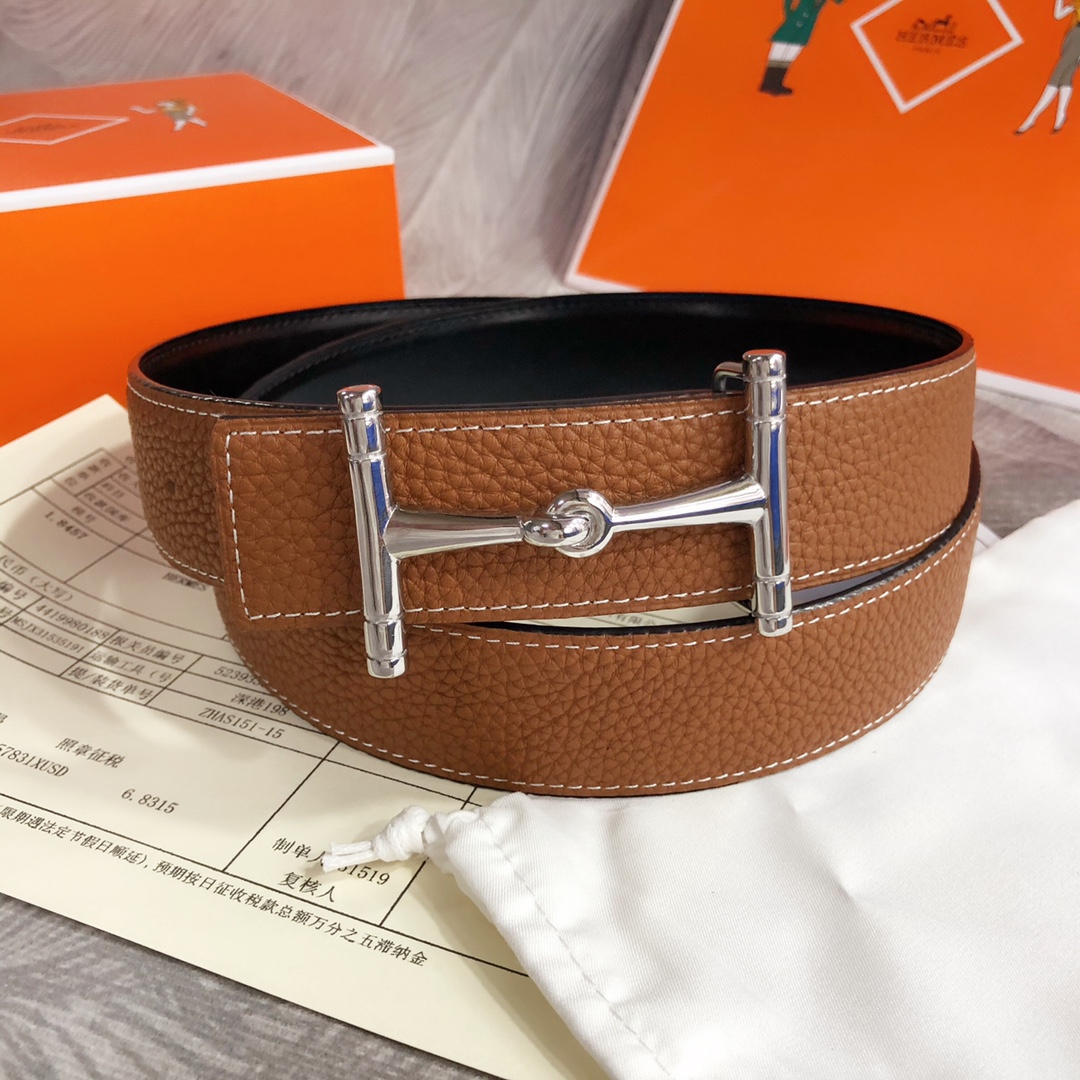 Hermes Belt in Coffee