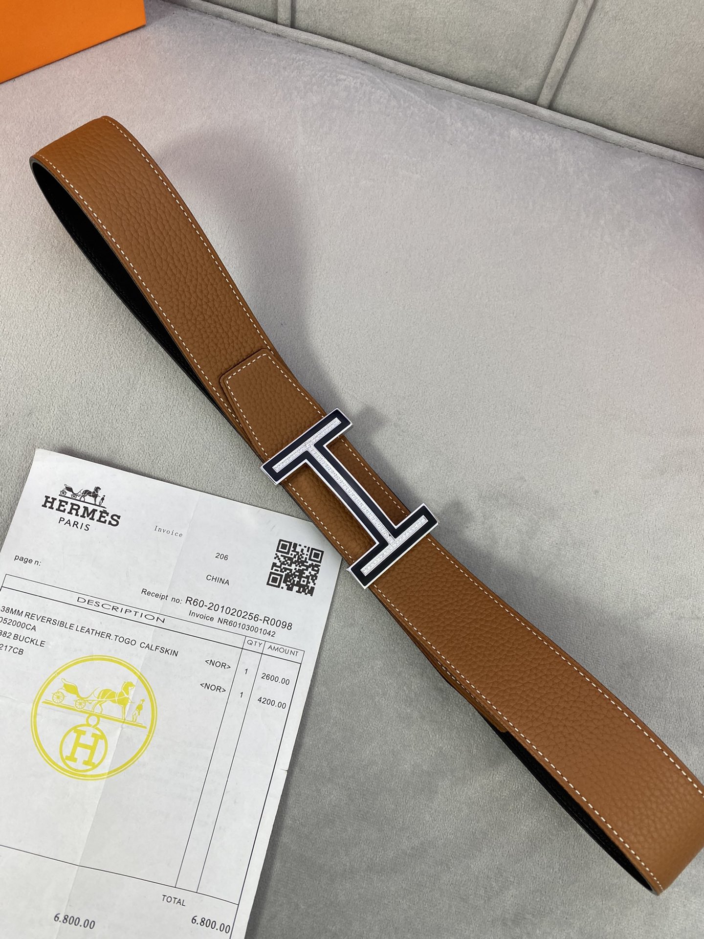 Hermes Belt in Coffee