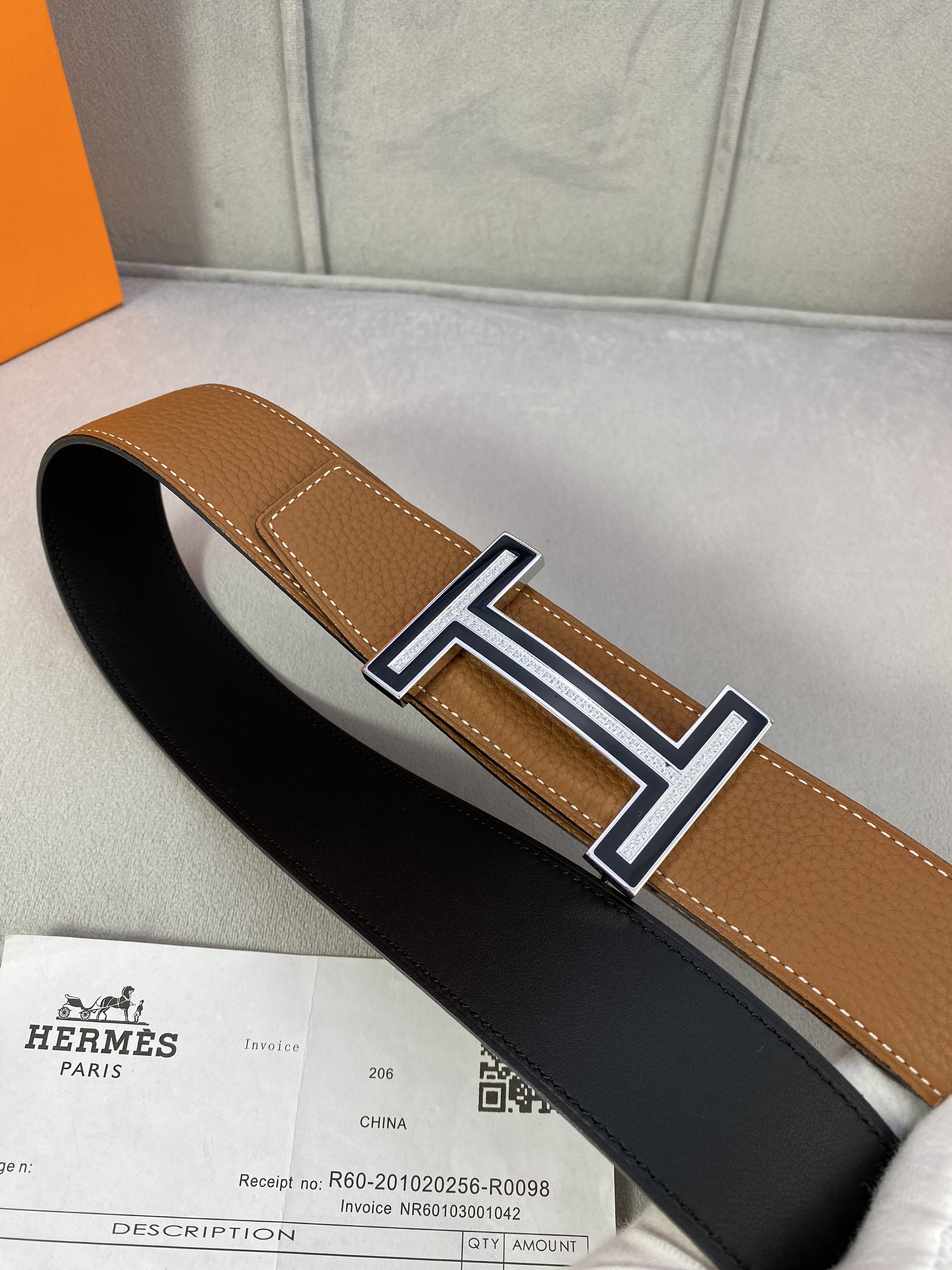 Hermes Belt in Coffee