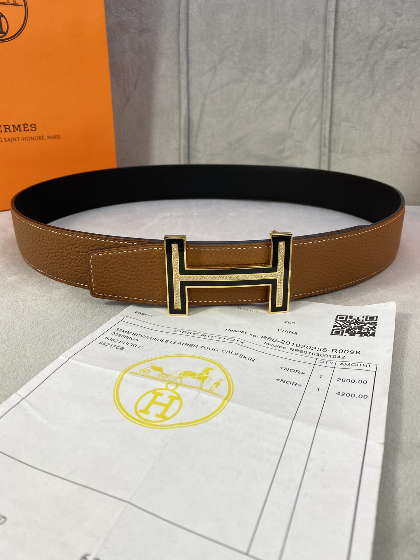 Hermes Belt in Coffee