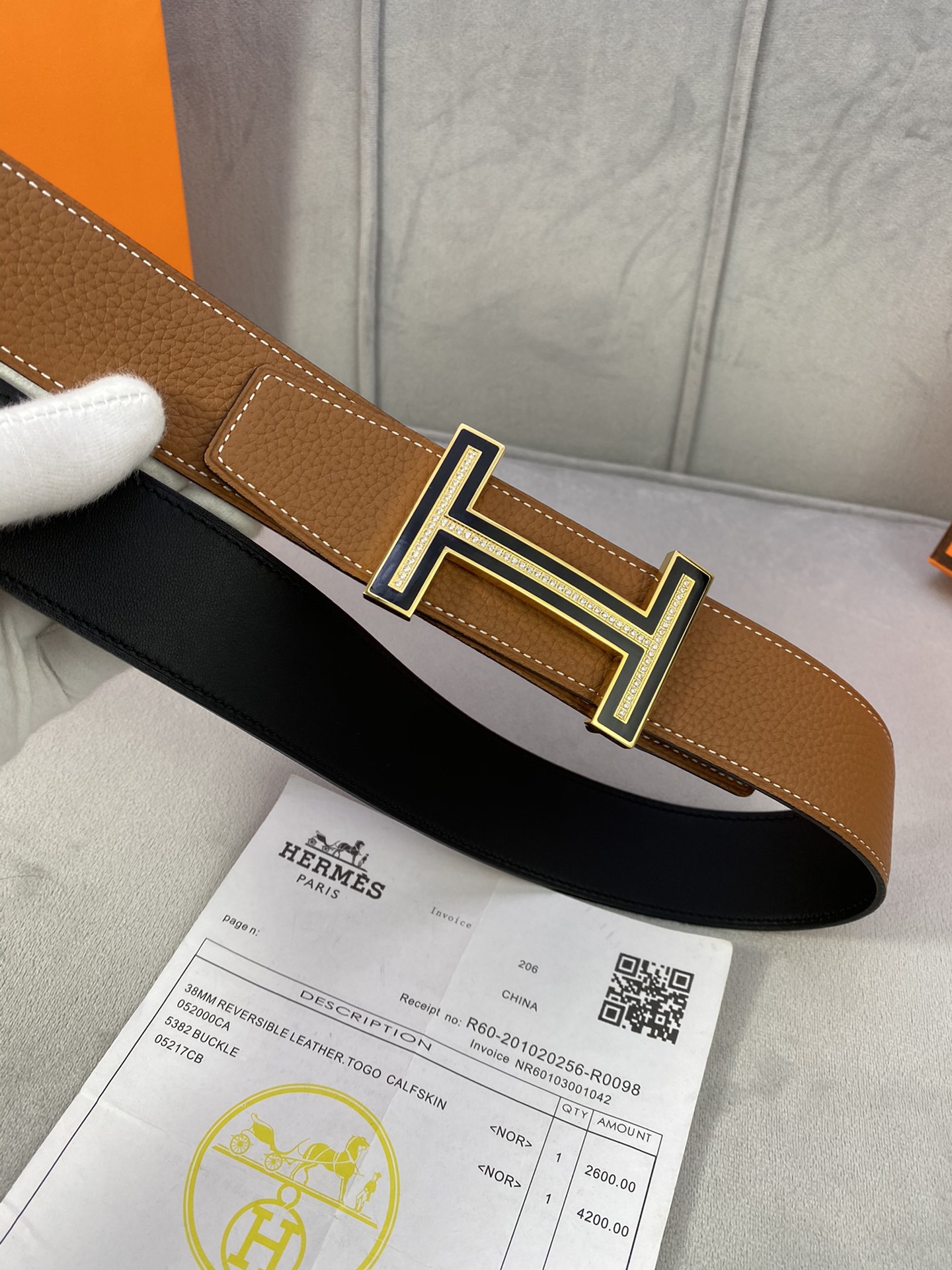 Hermes Belt in Coffee