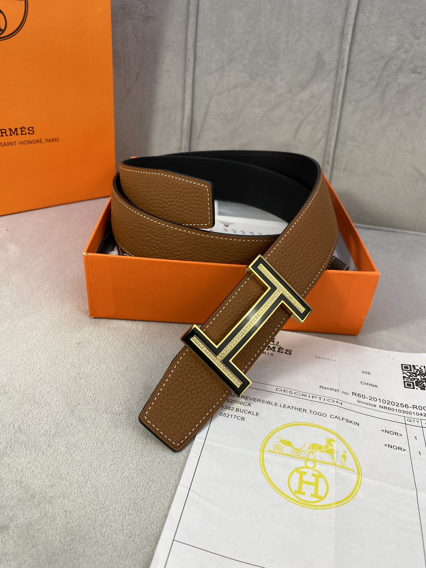 Hermes Belt in Coffee