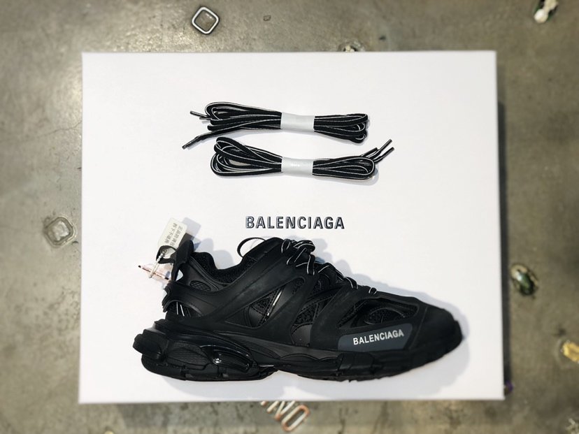 High Quality exclusive Balencia Paris Track Sneakers Black Blue letter best version ready to ship