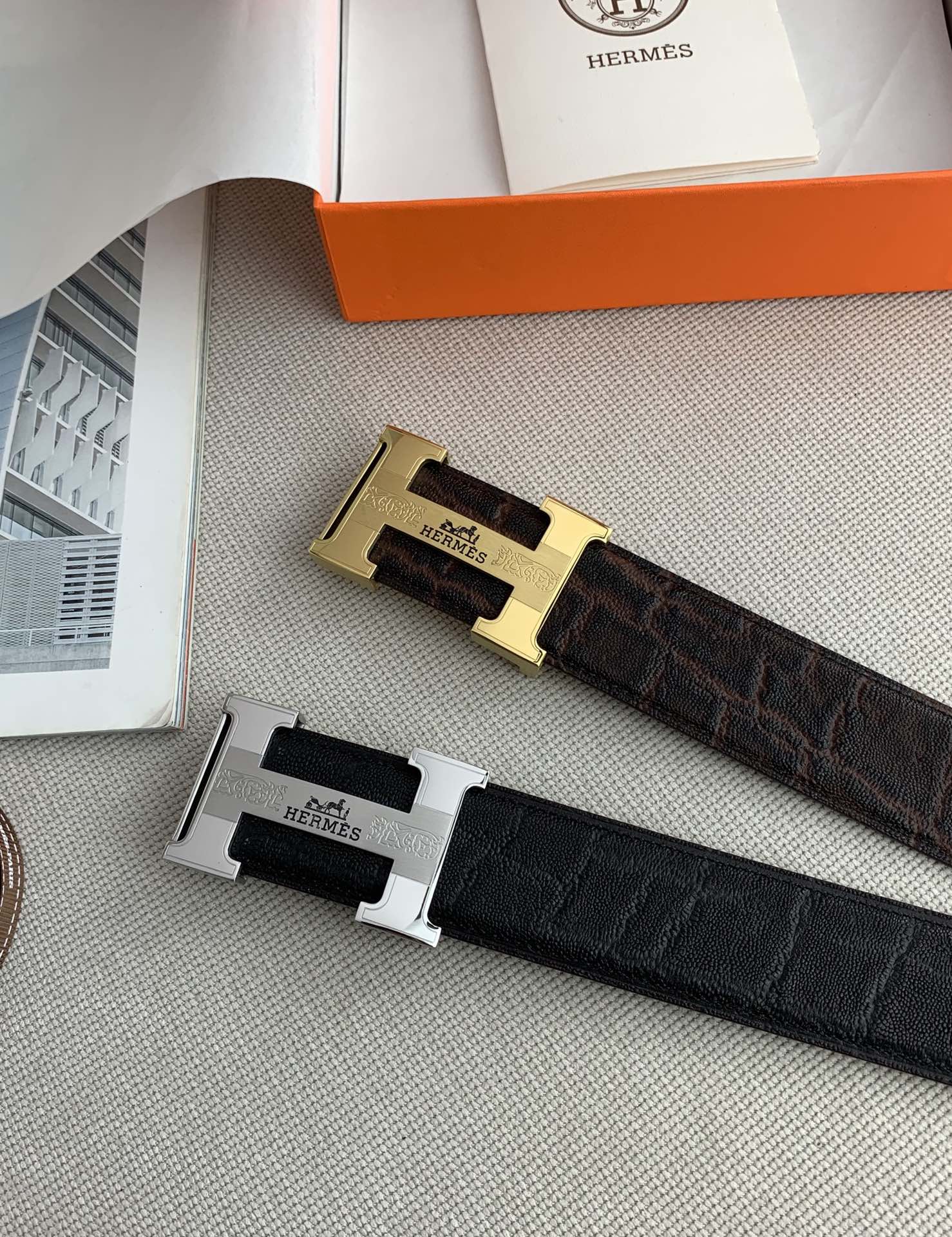 Hermes Belt in Black