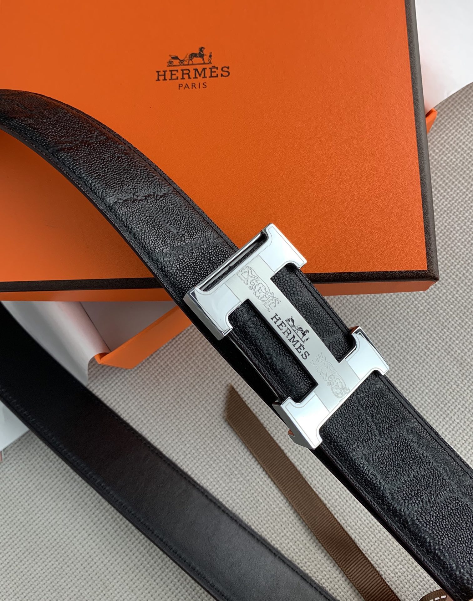 Hermes Belt in Black
